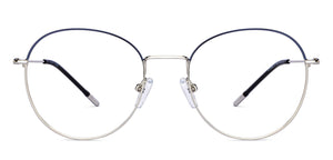 Silver Round Full Rim Unisex Eyeglasses by Vincent Chase-150626