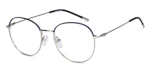 Silver Round Full Rim Unisex Eyeglasses by Vincent Chase-150626