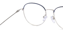 Load image into Gallery viewer, Silver Round Full Rim Unisex Eyeglasses by Vincent Chase-150626