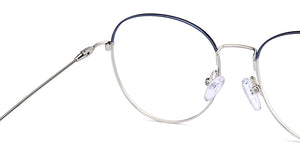 Silver Round Full Rim Unisex Eyeglasses by Vincent Chase-150626