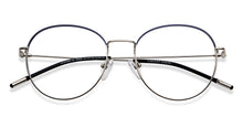 Load image into Gallery viewer, Silver Round Full Rim Unisex Eyeglasses by Vincent Chase-150626