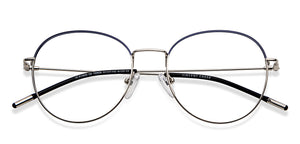 Silver Round Full Rim Unisex Eyeglasses by Vincent Chase-150626