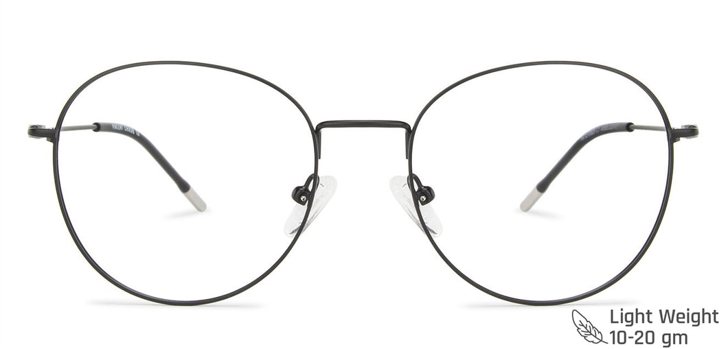 Black Round Full Rim Narrow Unisex Eyeglasses by Vincent Chase-145538