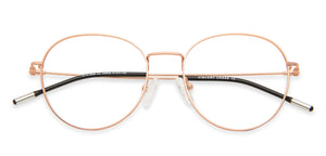 Rose Gold Round Full Rim Unisex Eyeglasses by Vincent Chase Computer Glasses-147538