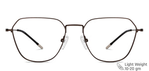 Brown Geometric Full Rim Unisex Eyeglasses by Vincent Chase-201834
