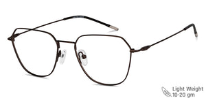 Brown Geometric Full Rim Unisex Eyeglasses by Vincent Chase-201834