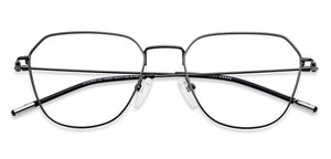 Gunmetal Geometric Full Rim Unisex Eyeglasses by Vincent Chase Computer Glasses-147541