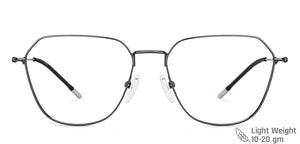 Gunmetal Geometric Full Rim Unisex Eyeglasses by Vincent Chase VC-203275