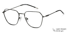 Load image into Gallery viewer, Gunmetal Geometric Full Rim Unisex Eyeglasses by Vincent Chase VC-203275