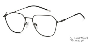 Gunmetal Geometric Full Rim Unisex Eyeglasses by Vincent Chase VC-203275