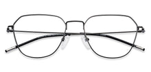 Load image into Gallery viewer, Gunmetal Geometric Full Rim Unisex Eyeglasses by Vincent Chase VC-203275