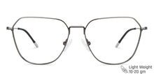 Load image into Gallery viewer, Gunmetal Hexagonal Full Rim Medium Unisex Eyeglasses by Vincent Chase-145545