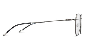 Gunmetal Hexagonal Full Rim Medium Unisex Eyeglasses by Vincent Chase-145545
