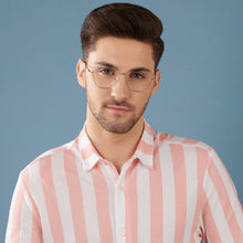 Load image into Gallery viewer, Silver Geometric Full Rim Unisex Eyeglasses by Vincent Chase Computer Glasses-147542