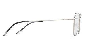 Silver Hexagonal Full Rim Medium Unisex Eyeglasses by Vincent Chase-145546