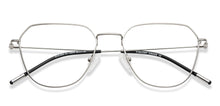Load image into Gallery viewer, Silver Hexagonal Full Rim Medium Unisex Eyeglasses by Vincent Chase-145546