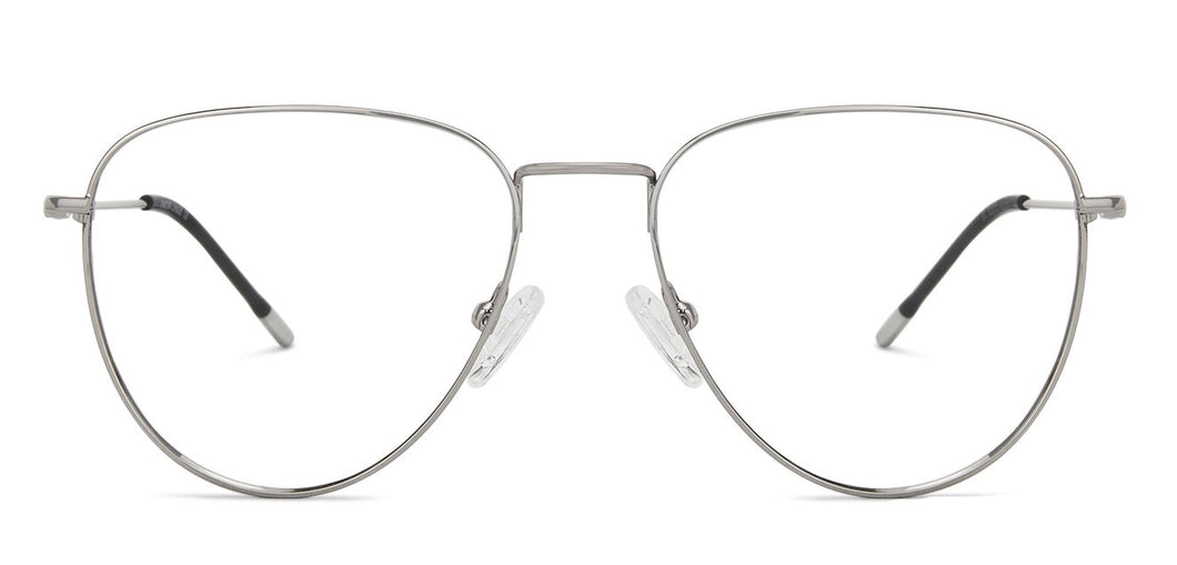 Gunmetal Aviator Full Rim Unisex Eyeglasses by Vincent Chase-203272
