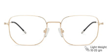 Load image into Gallery viewer, Gold Hexagonal Full Rim Medium Unisex Eyeglasses by Vincent Chase-145555
