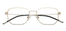 Load image into Gallery viewer, Gold Hexagonal Full Rim Medium Unisex Eyeglasses by Vincent Chase-145555