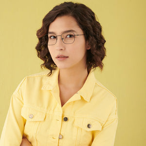 Black Geometric Full Rim Unisex Eyeglasses by Vincent Chase-145556