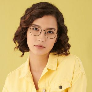 Black Geometric Full Rim Unisex Eyeglasses by Vincent Chase-145556