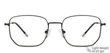 Load image into Gallery viewer, Black Geometric Full Rim Unisex Eyeglasses by Vincent Chase-145556
