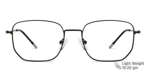 Black Geometric Full Rim Unisex Eyeglasses by Vincent Chase-145556