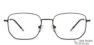Black Geometric Full Rim Unisex Eyeglasses by Vincent Chase-145556