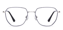 Load image into Gallery viewer, Blue Geometric Full Rim Unisex Eyeglasses by Vincent Chase Computer Glasses-149377