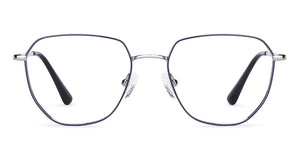 Blue Geometric Full Rim Unisex Eyeglasses by Vincent Chase Computer Glasses-149377