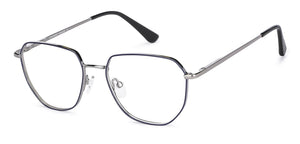 Blue Geometric Full Rim Unisex Eyeglasses by Vincent Chase Computer Glasses-149377