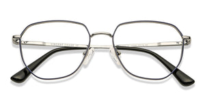 Blue Geometric Full Rim Unisex Eyeglasses by Vincent Chase Computer Glasses-149377