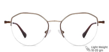 Load image into Gallery viewer, Brown Geometric Half Rim Unisex Eyeglasses by Vincent Chase VC-145569