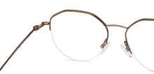 Load image into Gallery viewer, Brown Geometric Half Rim Unisex Eyeglasses by Vincent Chase VC-145569