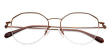 Load image into Gallery viewer, Brown Geometric Half Rim Unisex Eyeglasses by Vincent Chase VC-145569