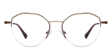 Load image into Gallery viewer, Brown Geometric Half Rim Unisex Eyeglasses by Vincent Chase Online-203263