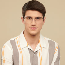 Load image into Gallery viewer, Black Hexagonal Half Rim Extra Wide Unisex Eyeglasses by Vincent Chase-145570