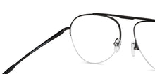 Load image into Gallery viewer, Black Aviator Half Rim Unisex Eyeglasses by Vincent Chase-149774