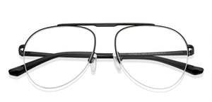 Black Aviator Half Rim Unisex Eyeglasses by Vincent Chase-149774
