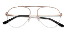 Load image into Gallery viewer, Gold Aviator Half Rim Medium Unisex Eyeglasses by Vincent Chase-145571