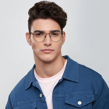 Load image into Gallery viewer, Black Aviator Full Rim Unisex Eyeglasses by Vincent Chase VC-202233