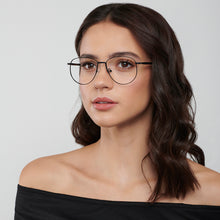 Load image into Gallery viewer, Black Aviator Full Rim Unisex Eyeglasses by Vincent Chase VC-202233