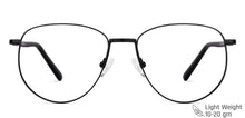 Load image into Gallery viewer, Black Aviator Full Rim Unisex Eyeglasses by Vincent Chase VC-202233