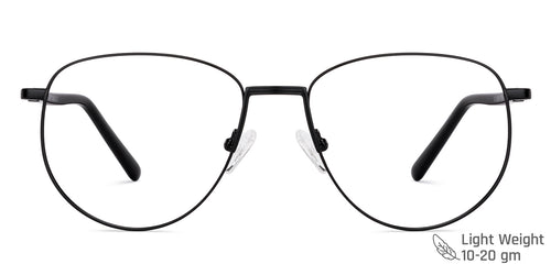 Black Aviator Full Rim Unisex Eyeglasses by Vincent Chase VC-202233