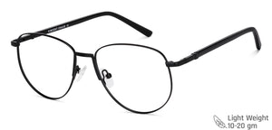 Black Aviator Full Rim Unisex Eyeglasses by Vincent Chase VC-202233