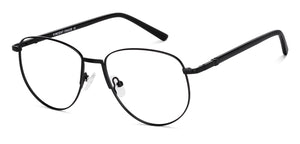 Black Aviator Full Rim Unisex Eyeglasses by Vincent Chase VC-202233