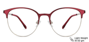 Red Round Full Rim Wide Unisex Eyeglasses by Vincent Chase-145606