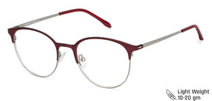 Red Round Full Rim Wide Unisex Eyeglasses by Vincent Chase-145606
