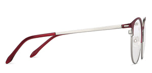 Red Round Full Rim Wide Unisex Eyeglasses by Vincent Chase-145606