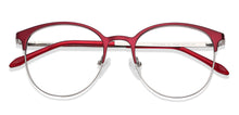 Load image into Gallery viewer, Red Round Full Rim Wide Unisex Eyeglasses by Vincent Chase-145606